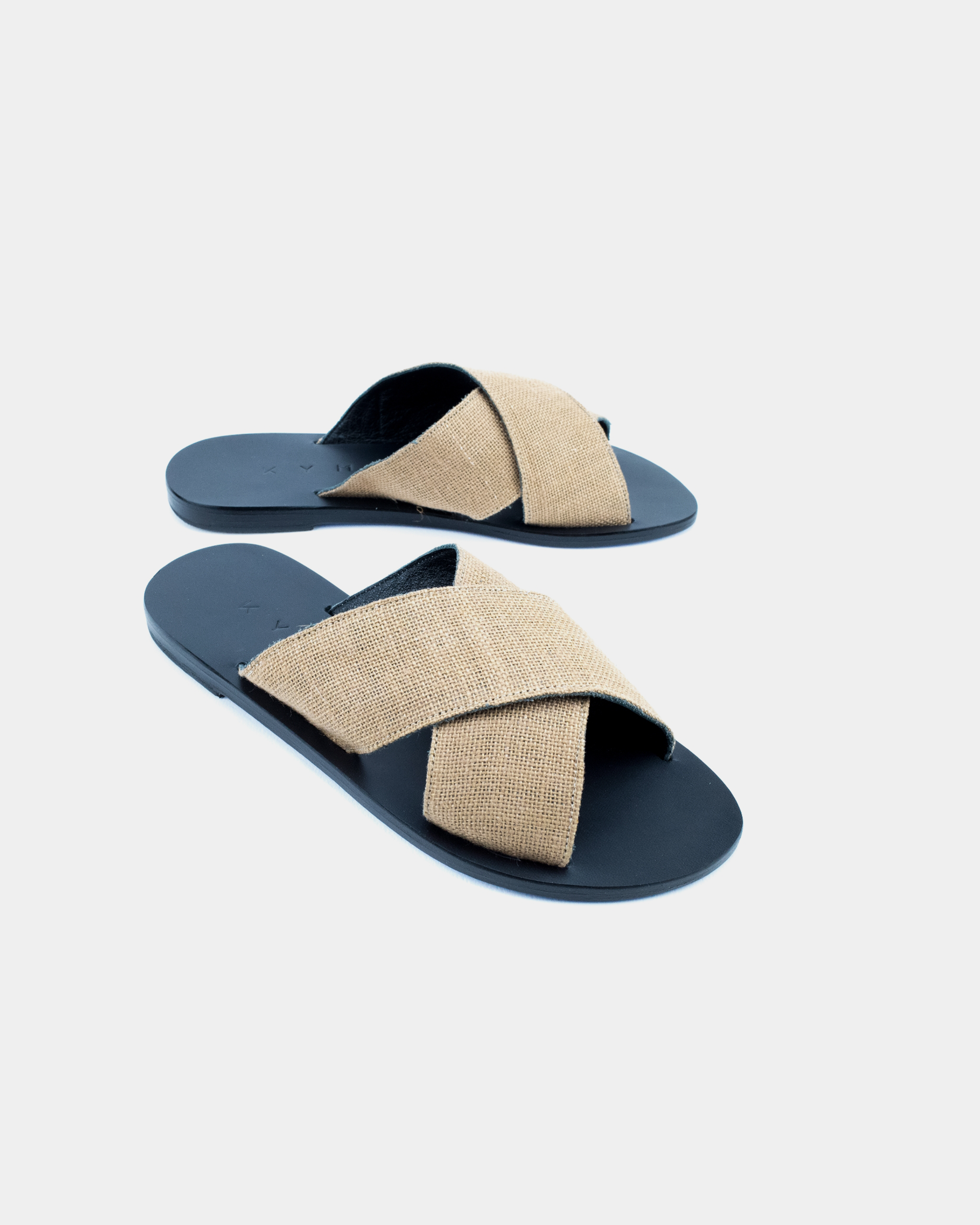 CHIOS - BLACK/OCHRA LINEN