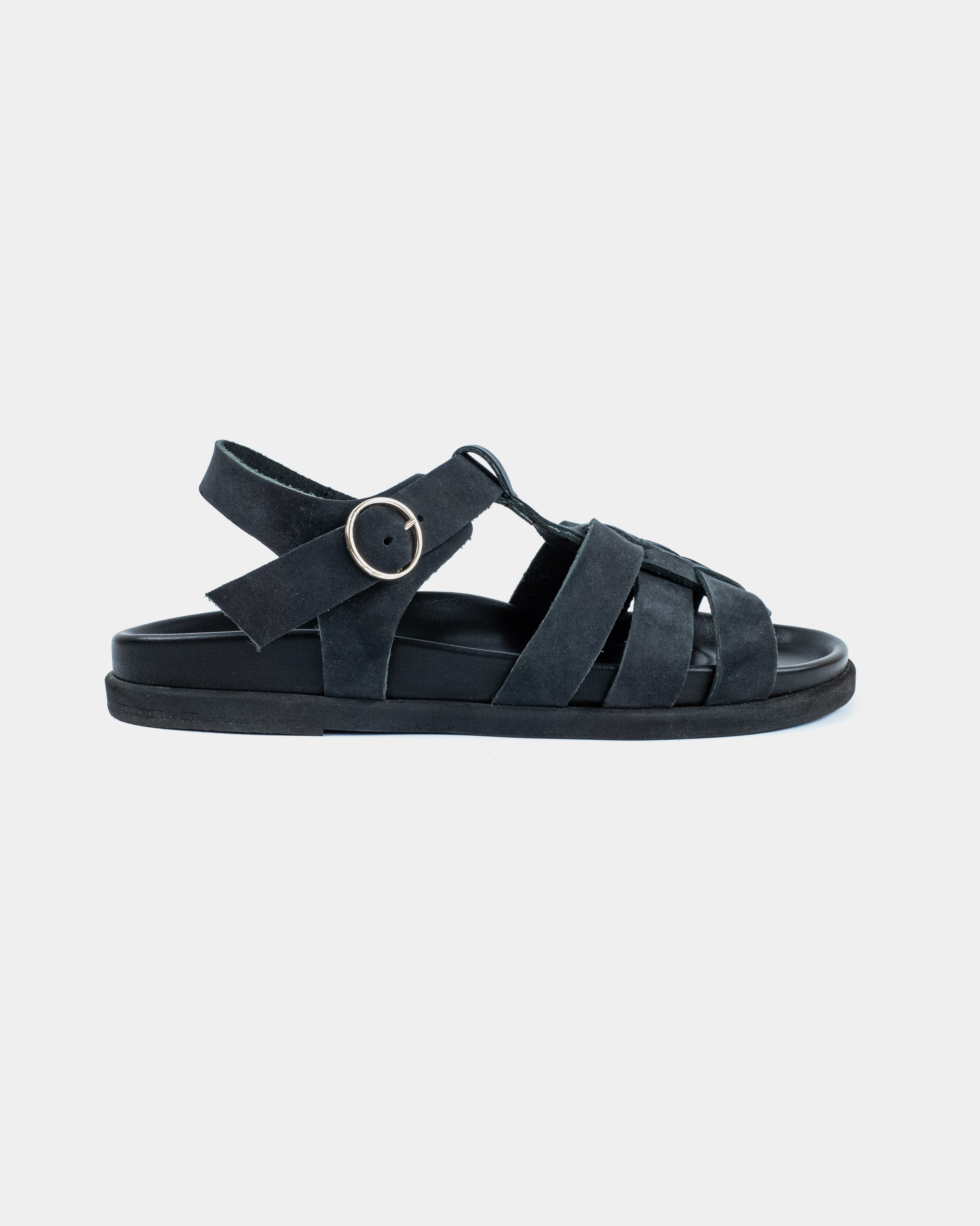 KEA FOOTBED - BLACK/BLACK SUEDE