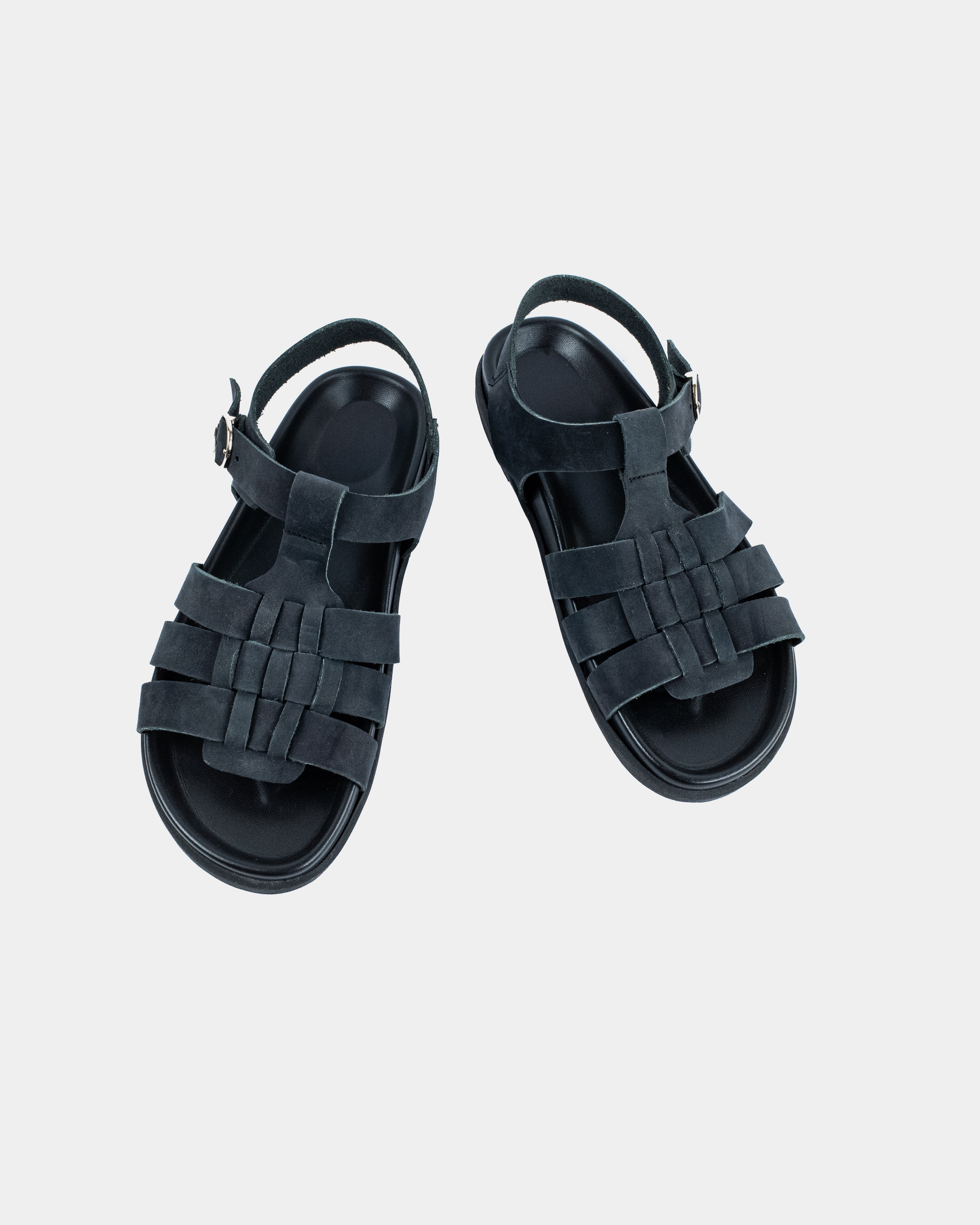 KEA FOOTBED - BLACK/BLACK SUEDE