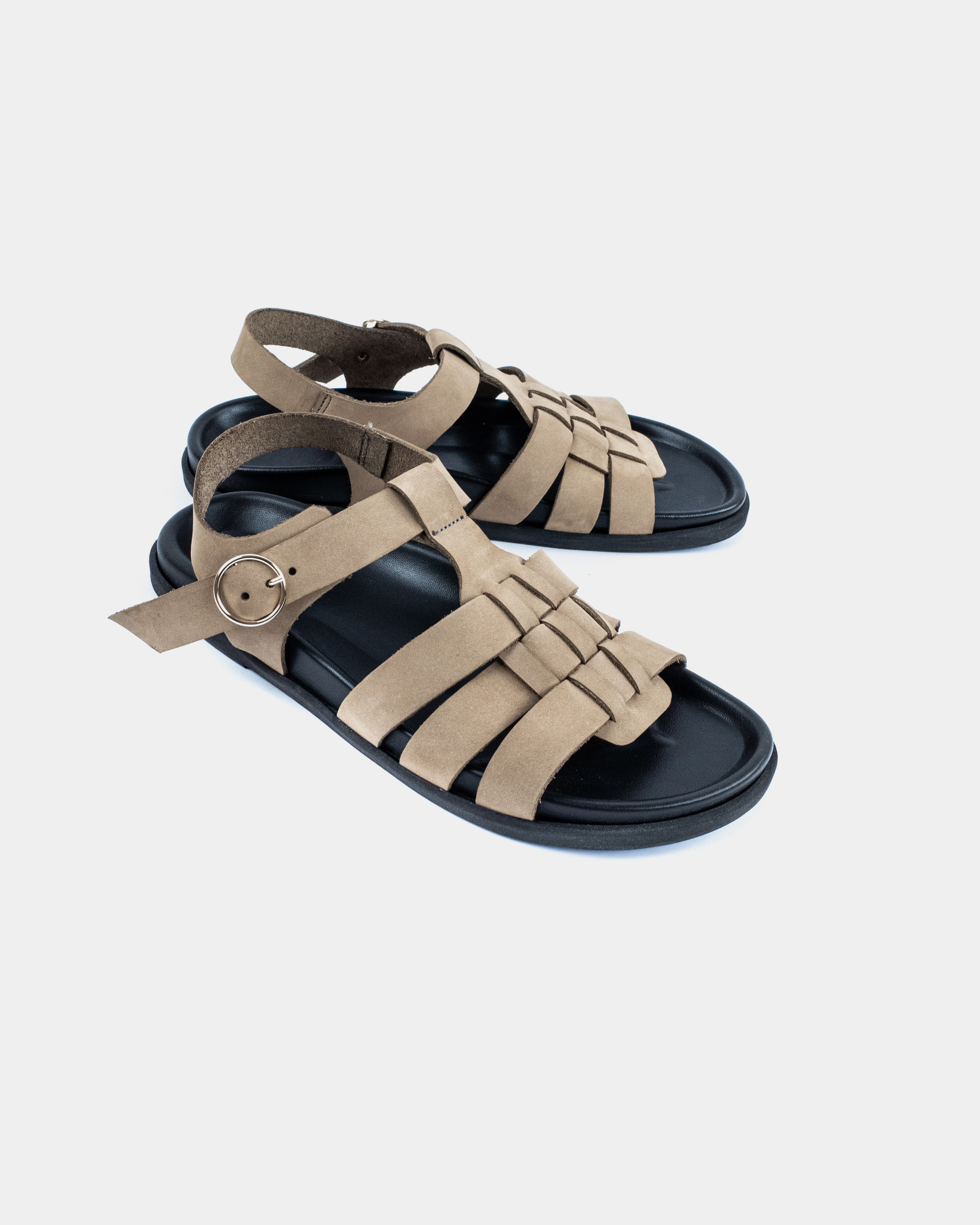 KEA FOOTBED - BLACK/OLIVE SUEDE