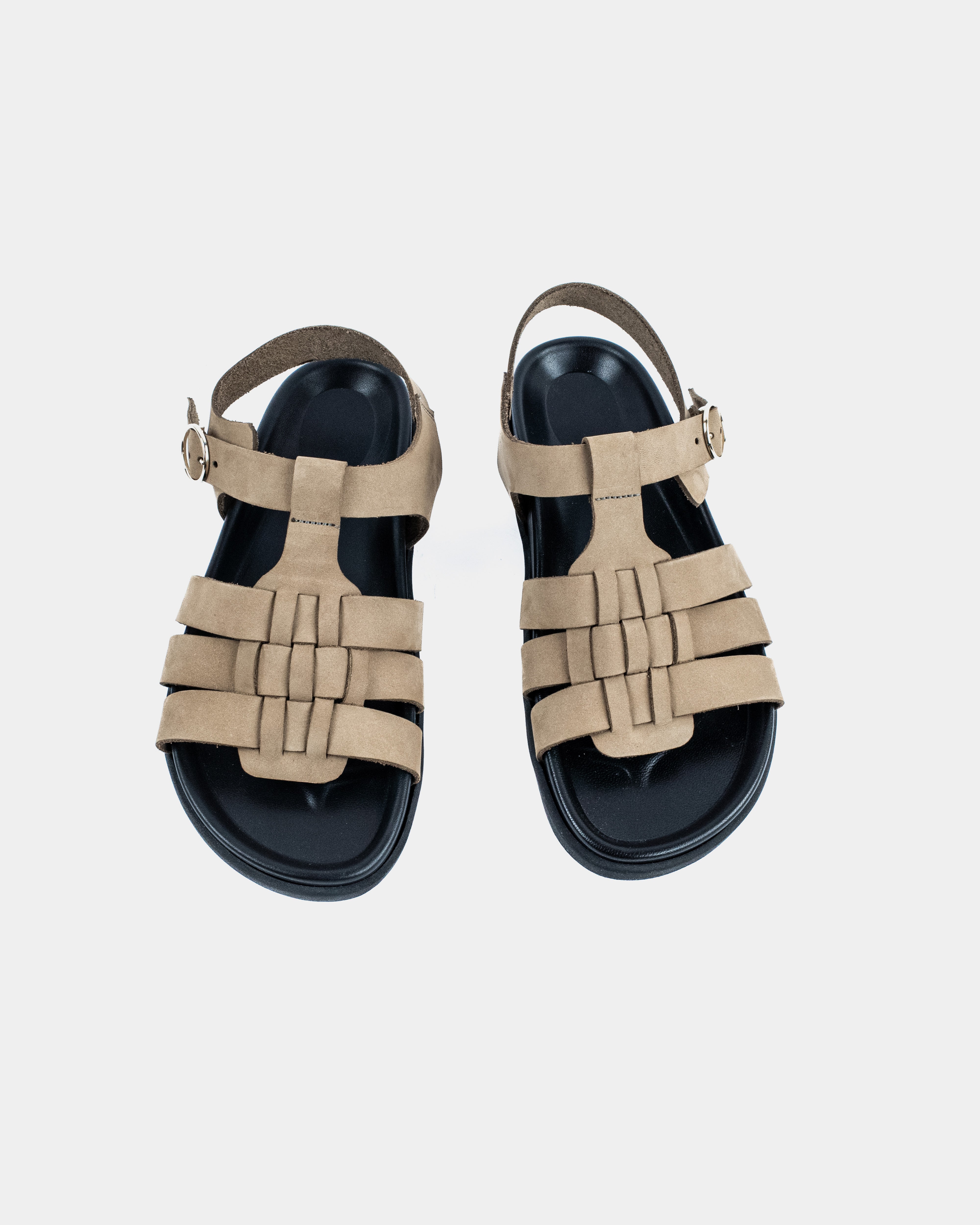 KEA FOOTBED - BLACK/OLIVE SUEDE