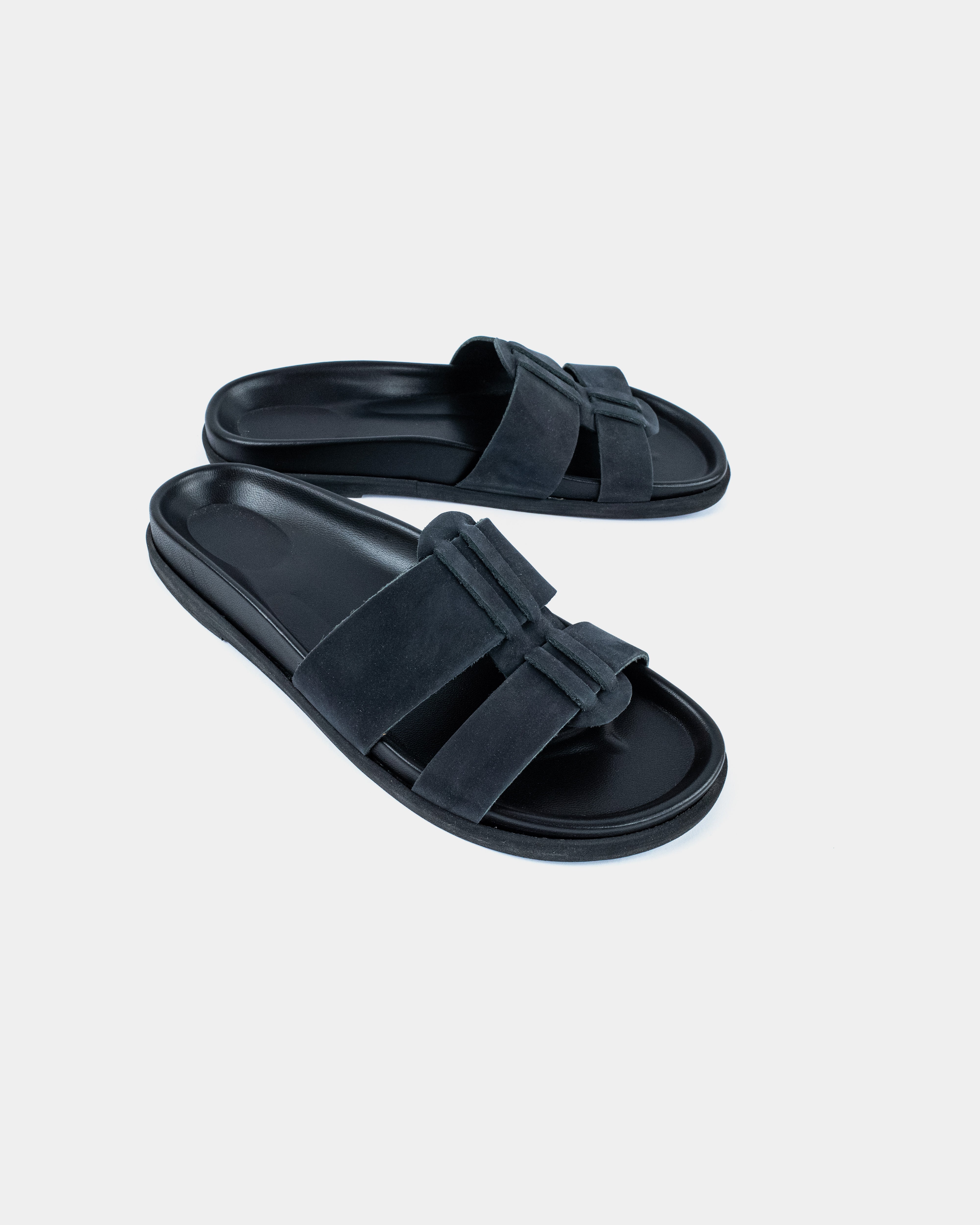 PSARA FOOTBED - BLACK/BLACK SUEDE