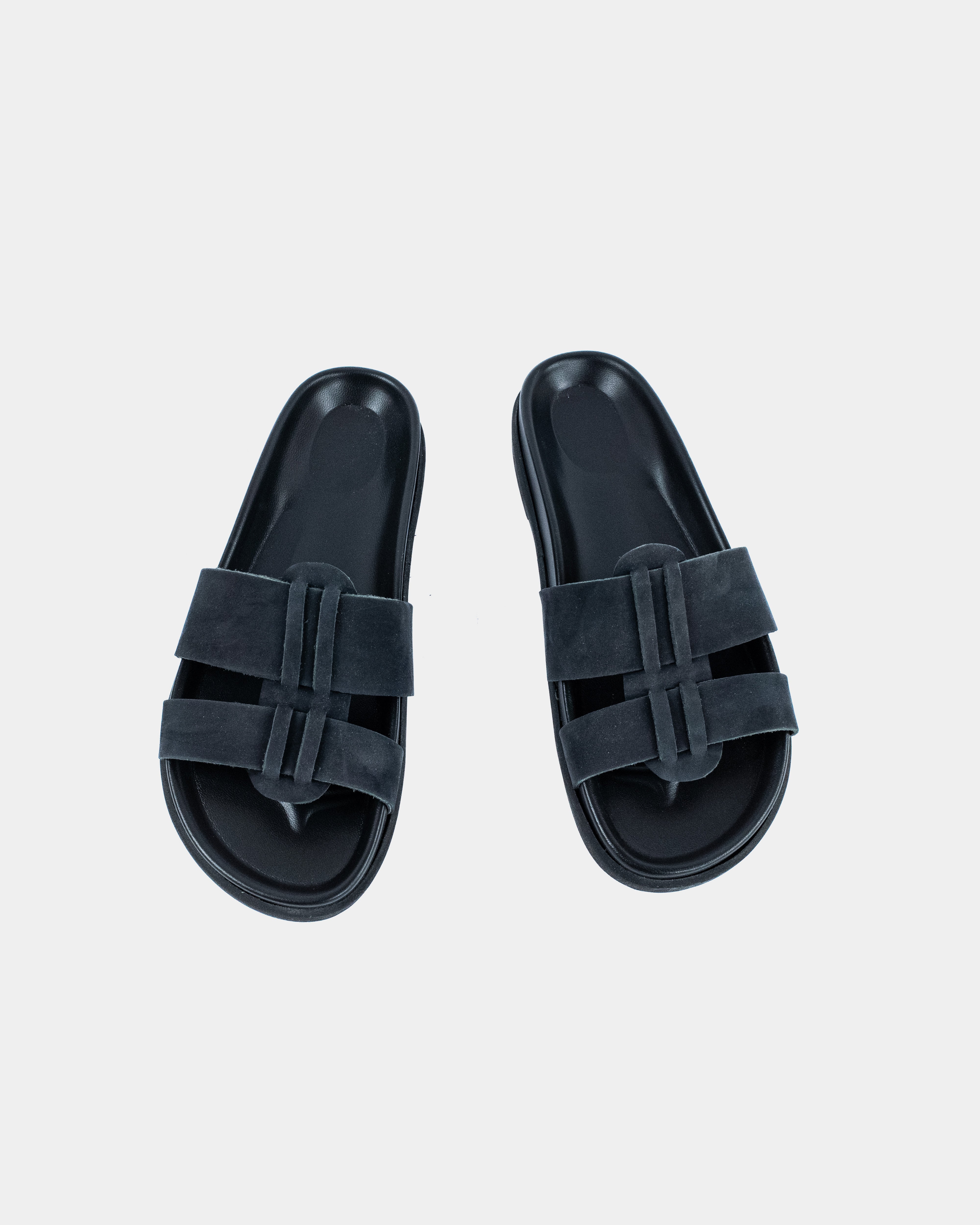PSARA FOOTBED - BLACK/BLACK SUEDE