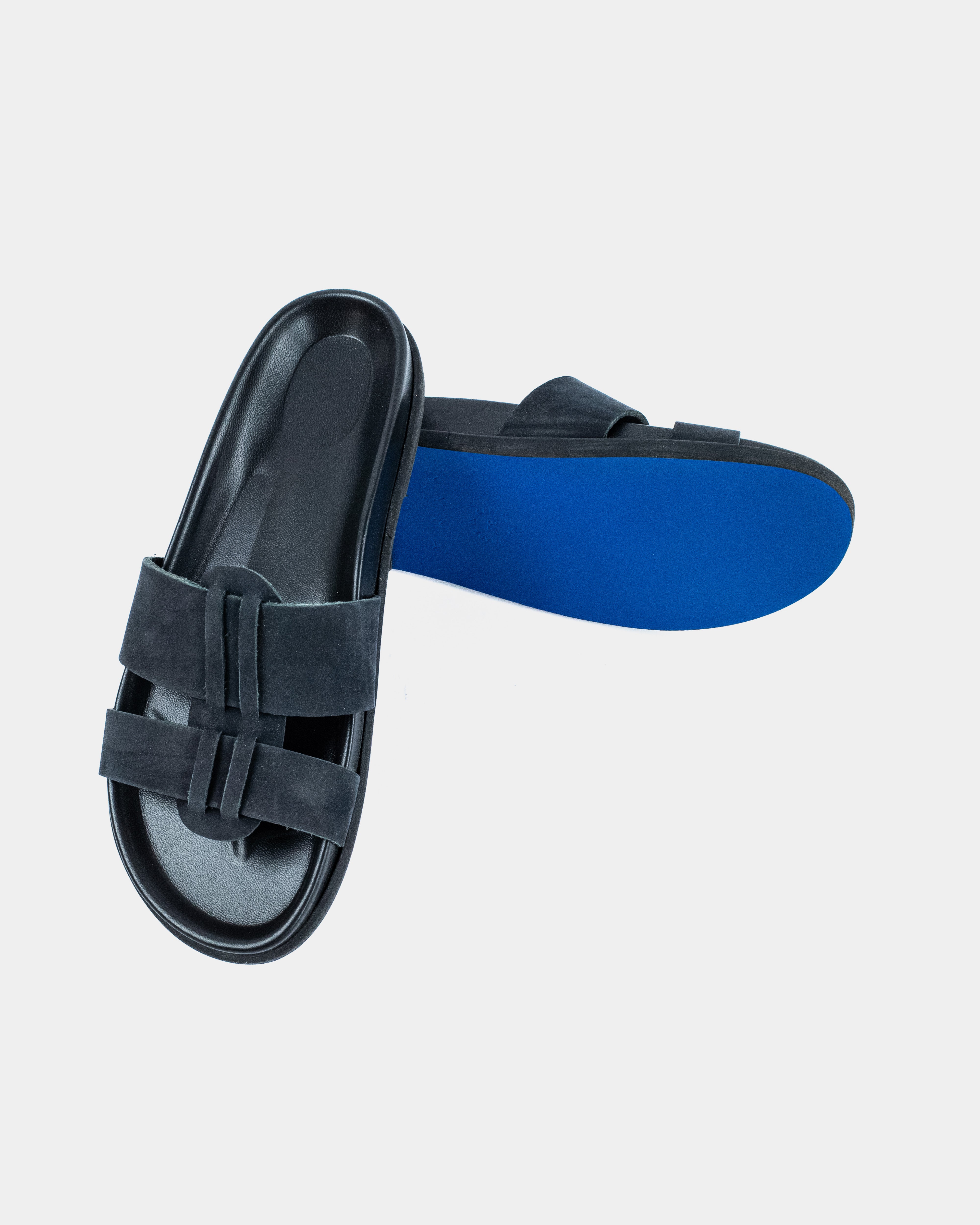 PSARA FOOTBED - BLACK/BLACK SUEDE