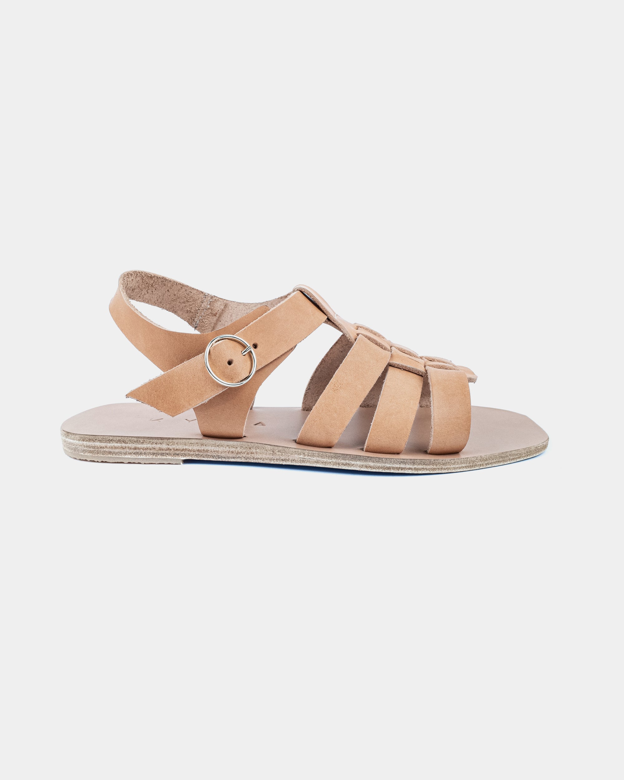 LEATHER SANDALS-FLAT SANDALS-KYMA SANDALS-STRAPPY SANDALS-TAN