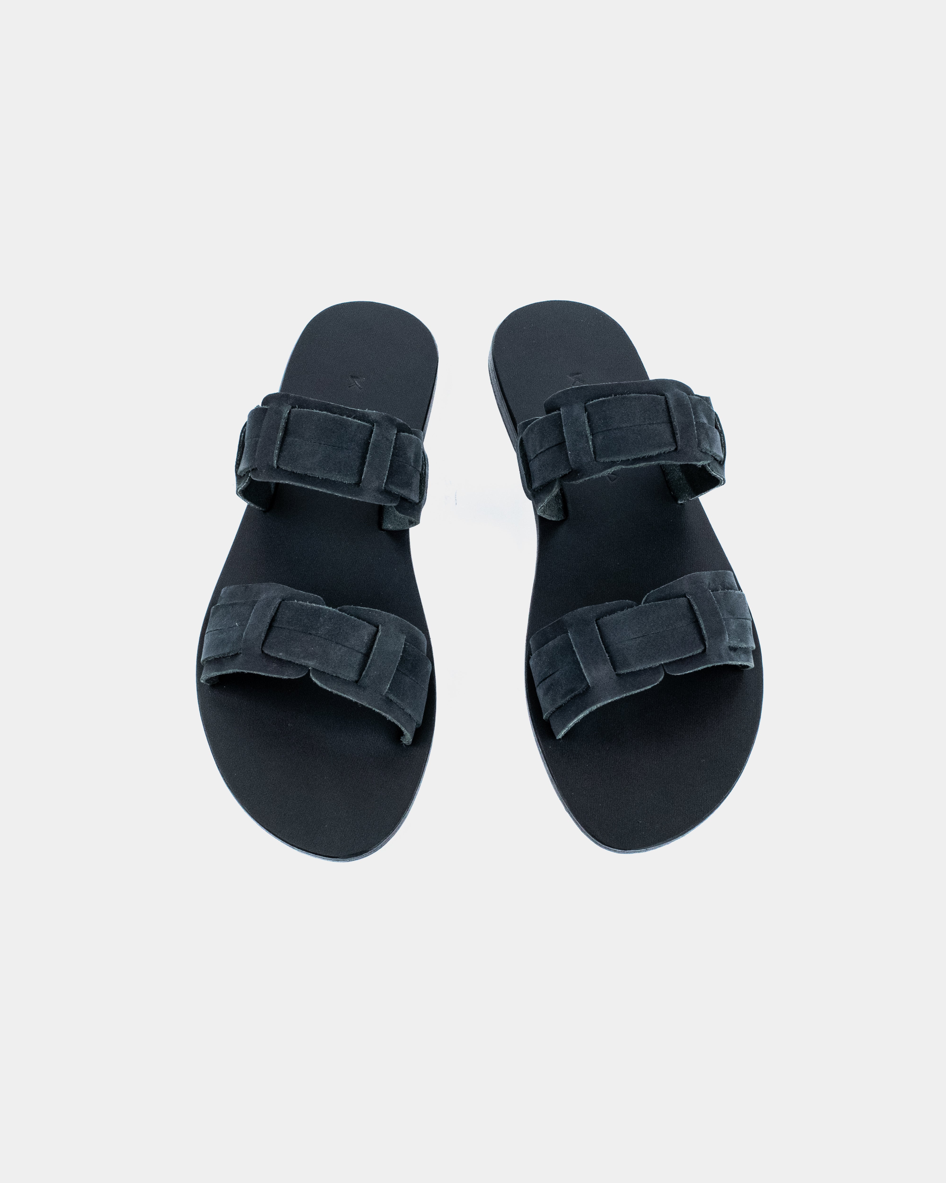 LEATHER SANDALS-FLAT SANDALS-KYMA SANDALS-STRAPPY SANDALS-BLACK