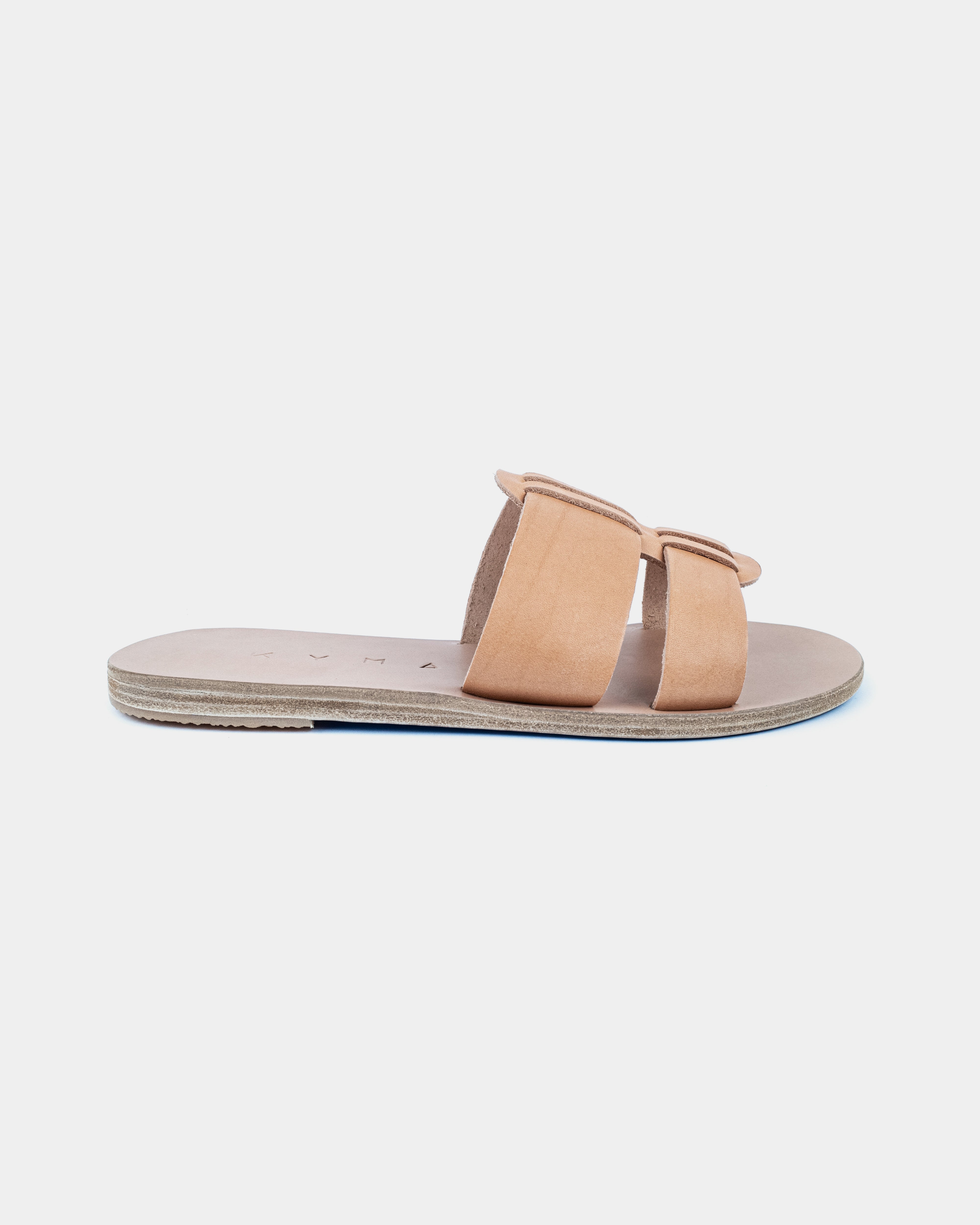 LEATHER SANDALS-FLAT SANDALS-KYMA SANDALS-STRAPPY SANDALS-TAN