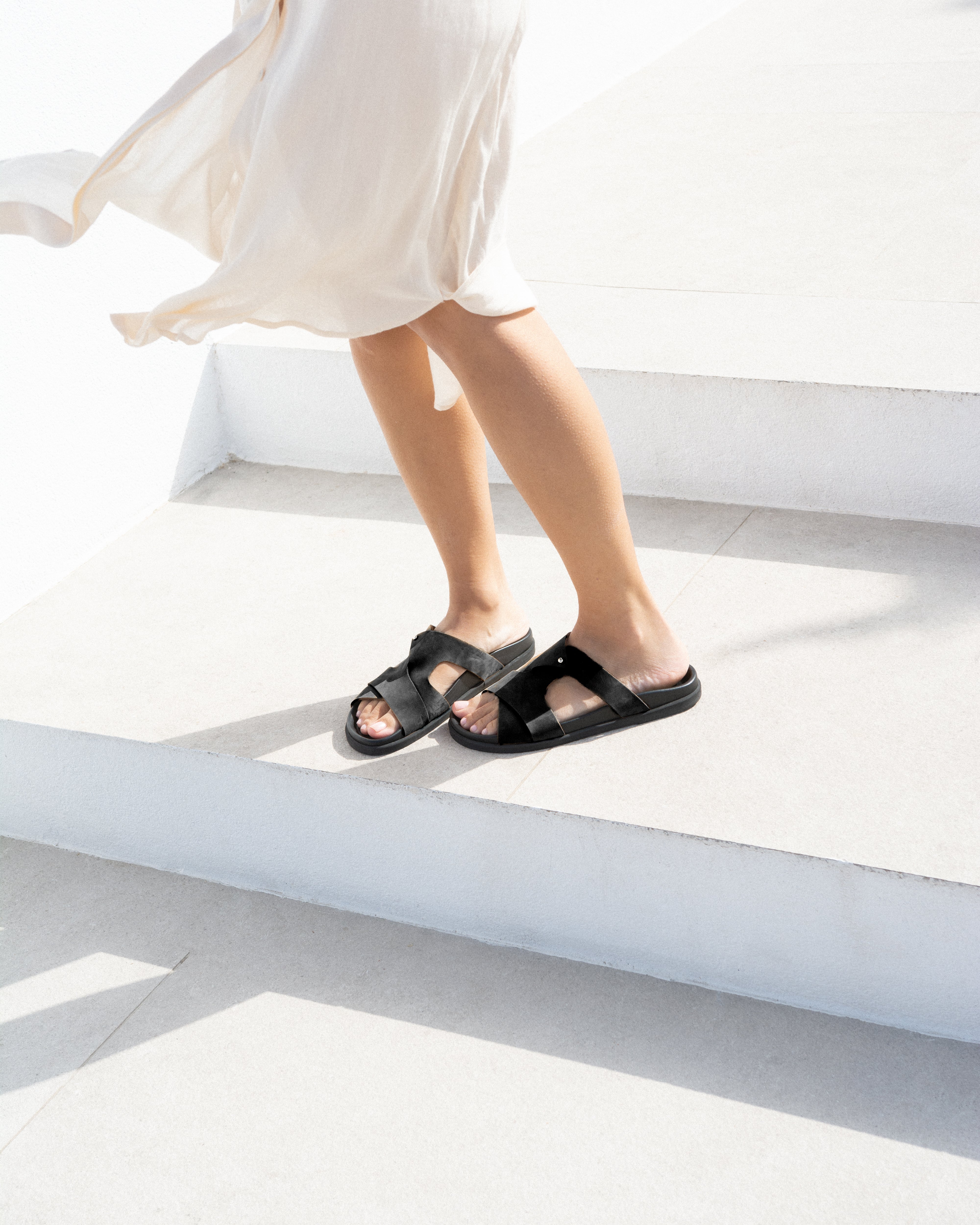 PSERIMOS FOOTBED - BLACK/BLACK SUEDE