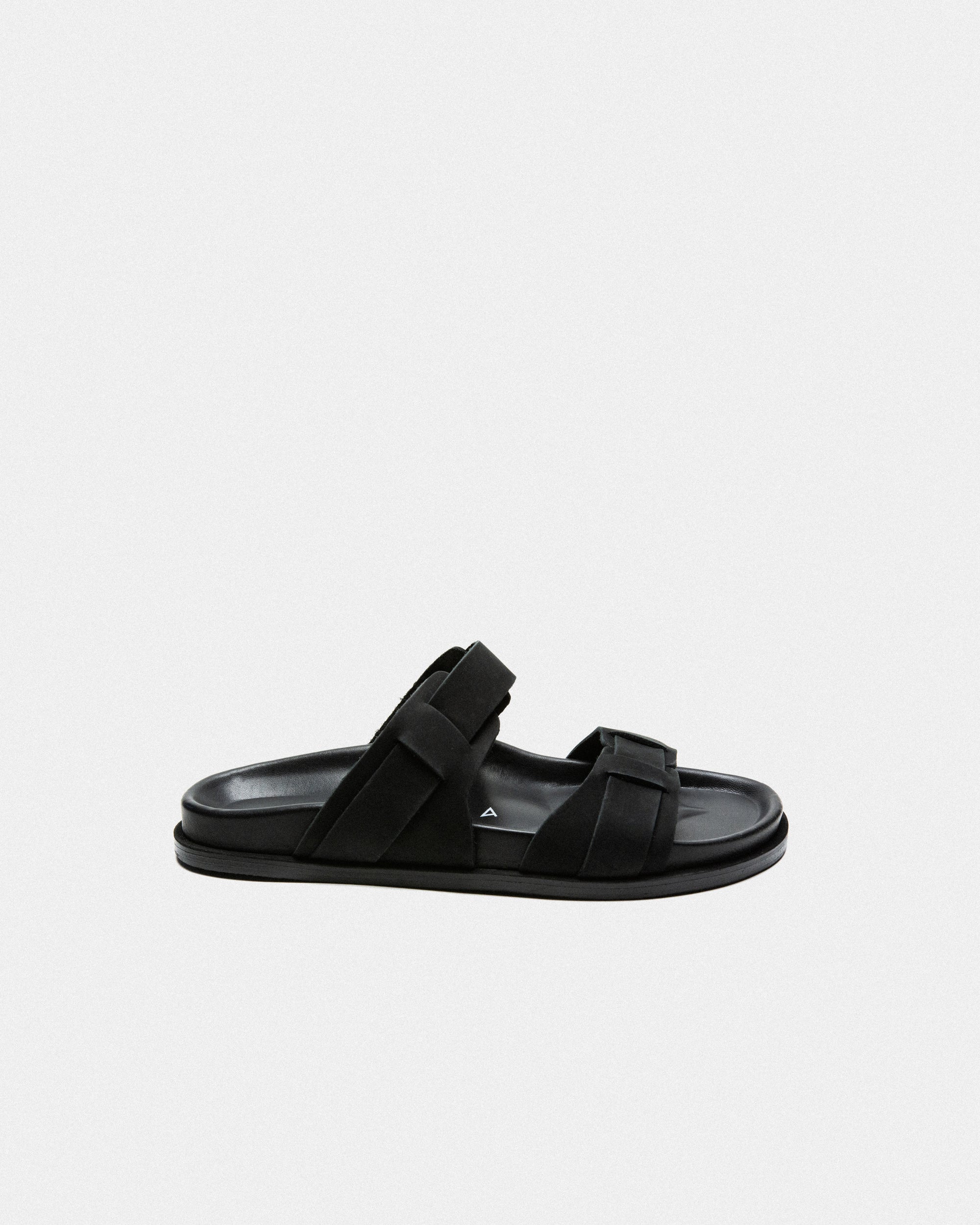 CORFU FOOTBED - BLACK/BLACK SUEDE