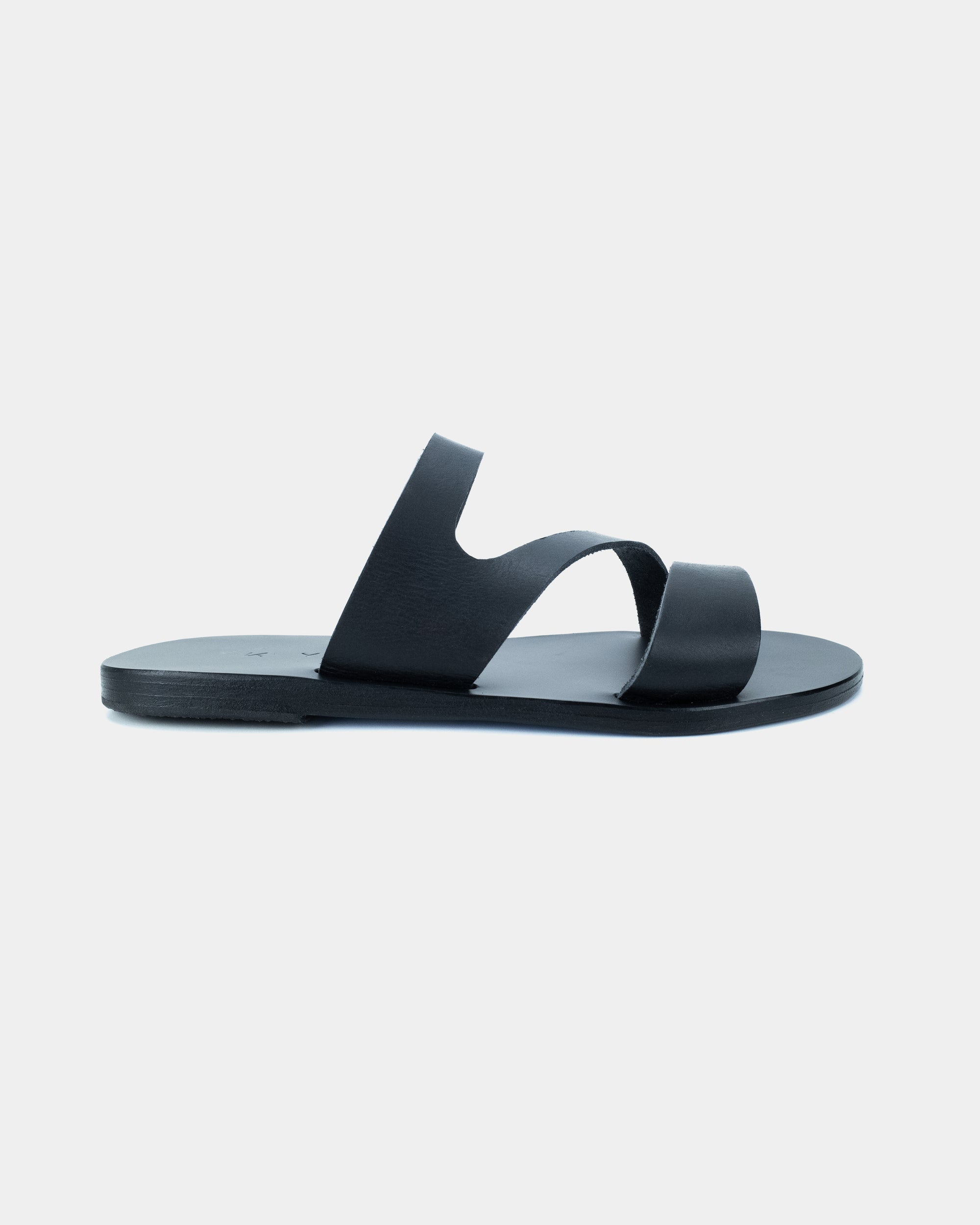 LEATHER SANDALS-FLAT SANDALS-KYMA SANDALS-STRAPPY SANDALS-BLACK