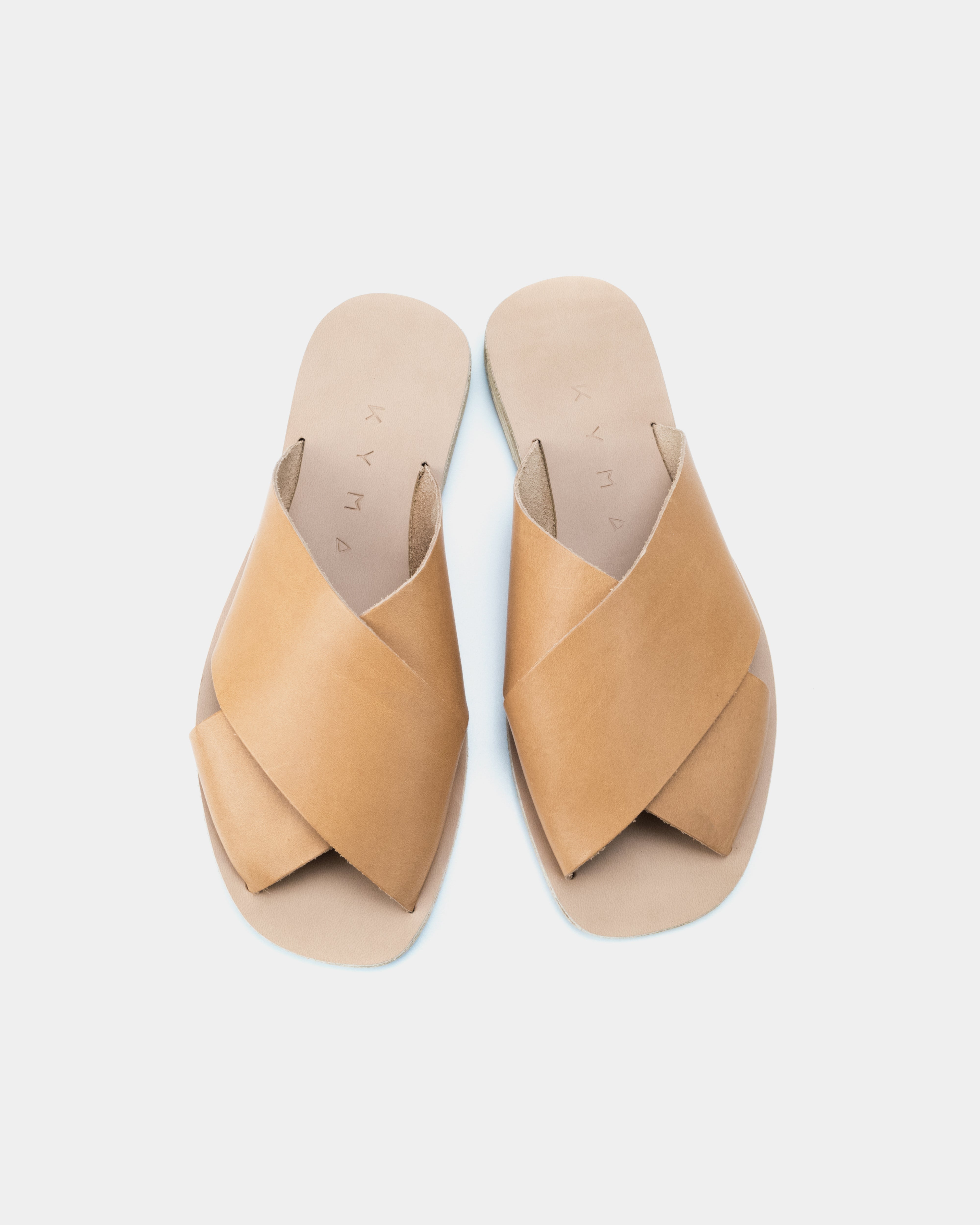 CHIOS SQUARE - NATURAL/TAN – KYMA | Leather sandals