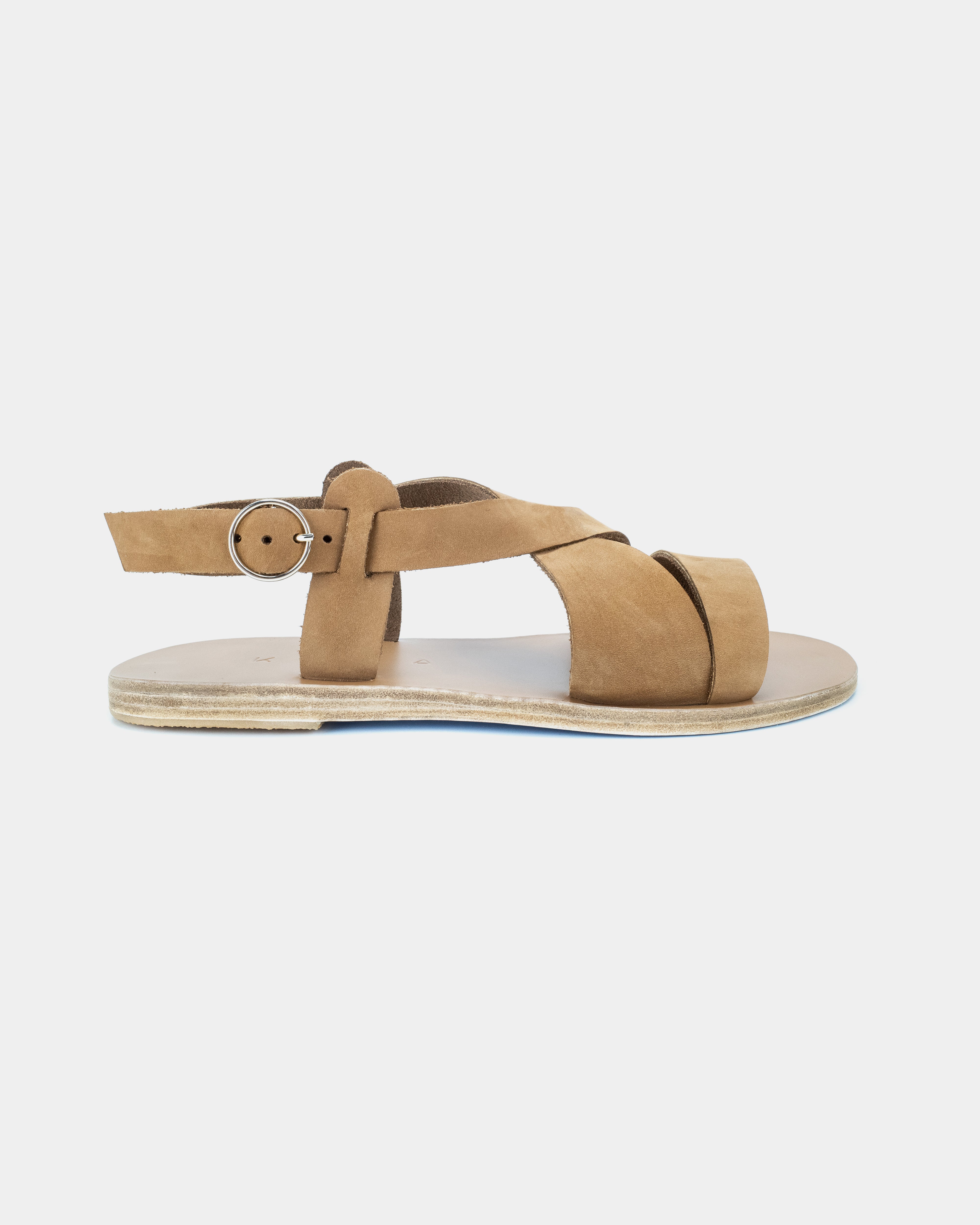 LEATHER STRAPPY SANDALS - Brown | ZARA United States