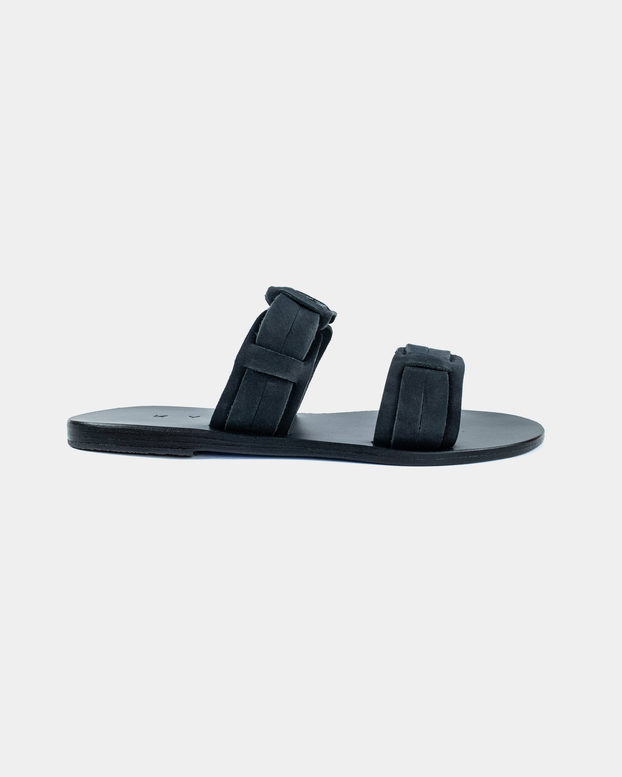 LEATHER SANDALS-FLAT SANDALS-KYMA SANDALS-STRAPPY SANDALS-BLACK