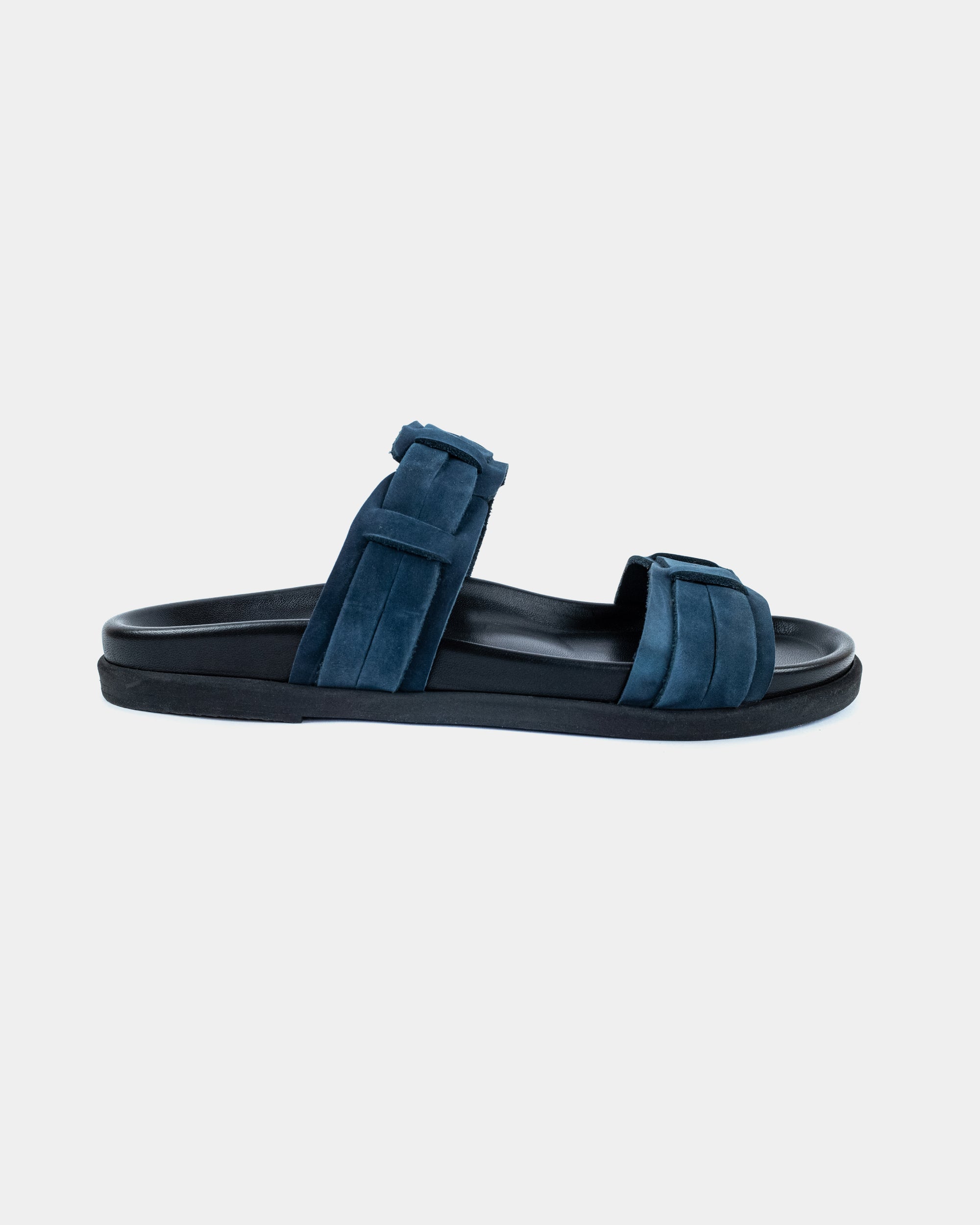 LEATHER SANDALS-FLAT SANDALS-KYMA SANDALS-STRAPPY SANDALS-NAVY