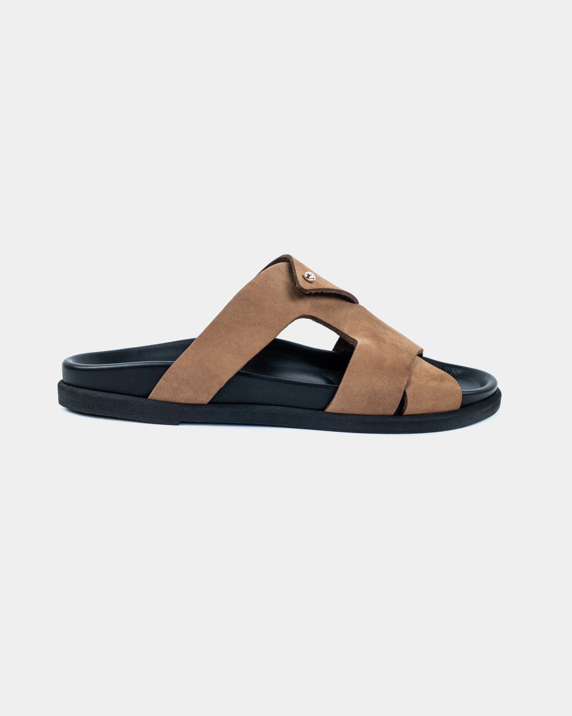 LEATHER SANDALS-FLAT SANDALS-KYMA SANDALS-STRAPPY SANDALS-LIGHT BROWN